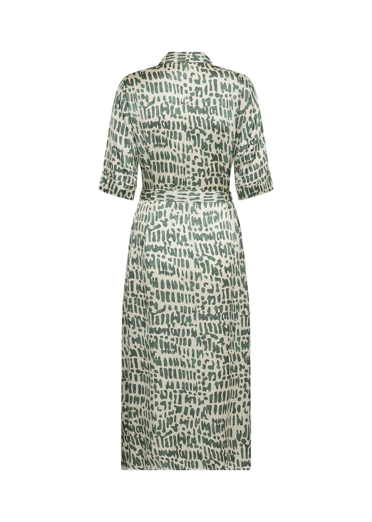 40662~ Emmalou Green Silk Dress - Soya Concept