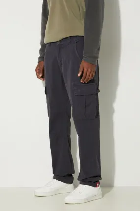 Alpha Industries cotton trousers Agent navy blue color