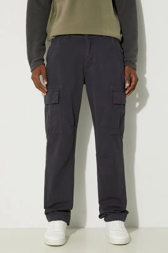 Alpha Industries cotton trousers Agent navy blue color