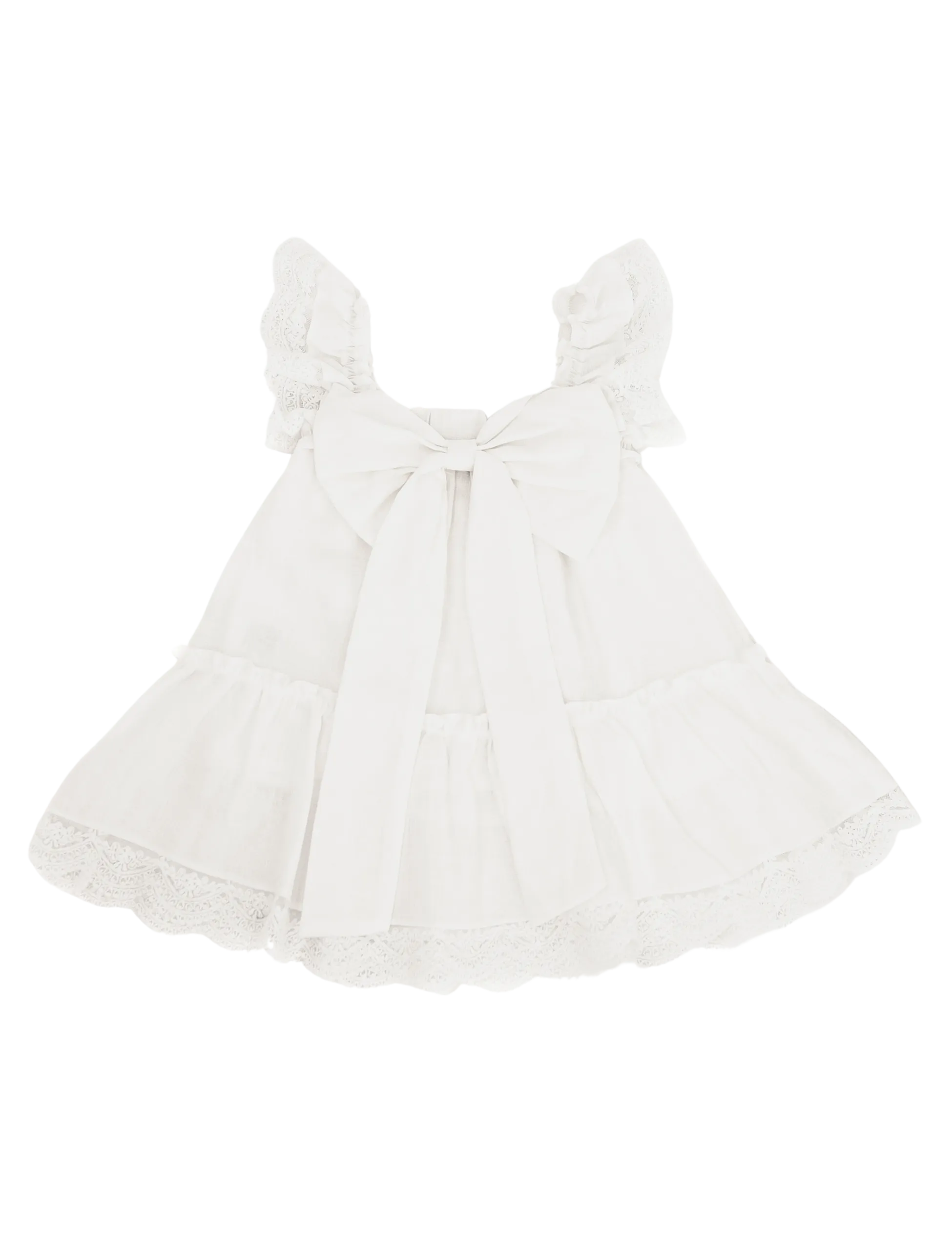 Areta Linen Special Occasion Dress - White