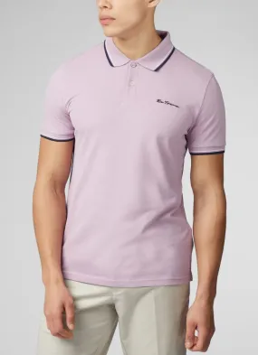 Ben Sherman Casual Short Sleeve Polo Shirt Violet