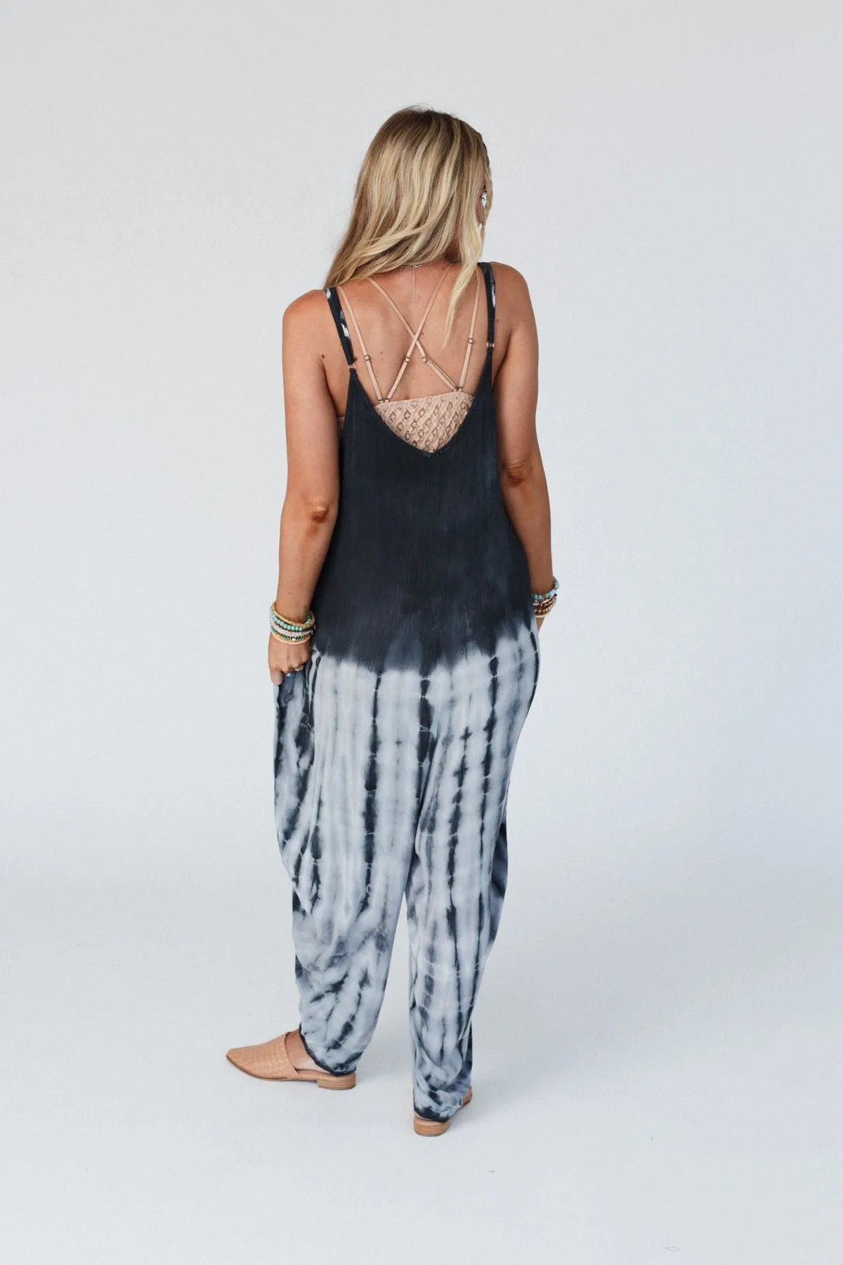 Bet On You Tie Dye Jumpsuit - Charcoal