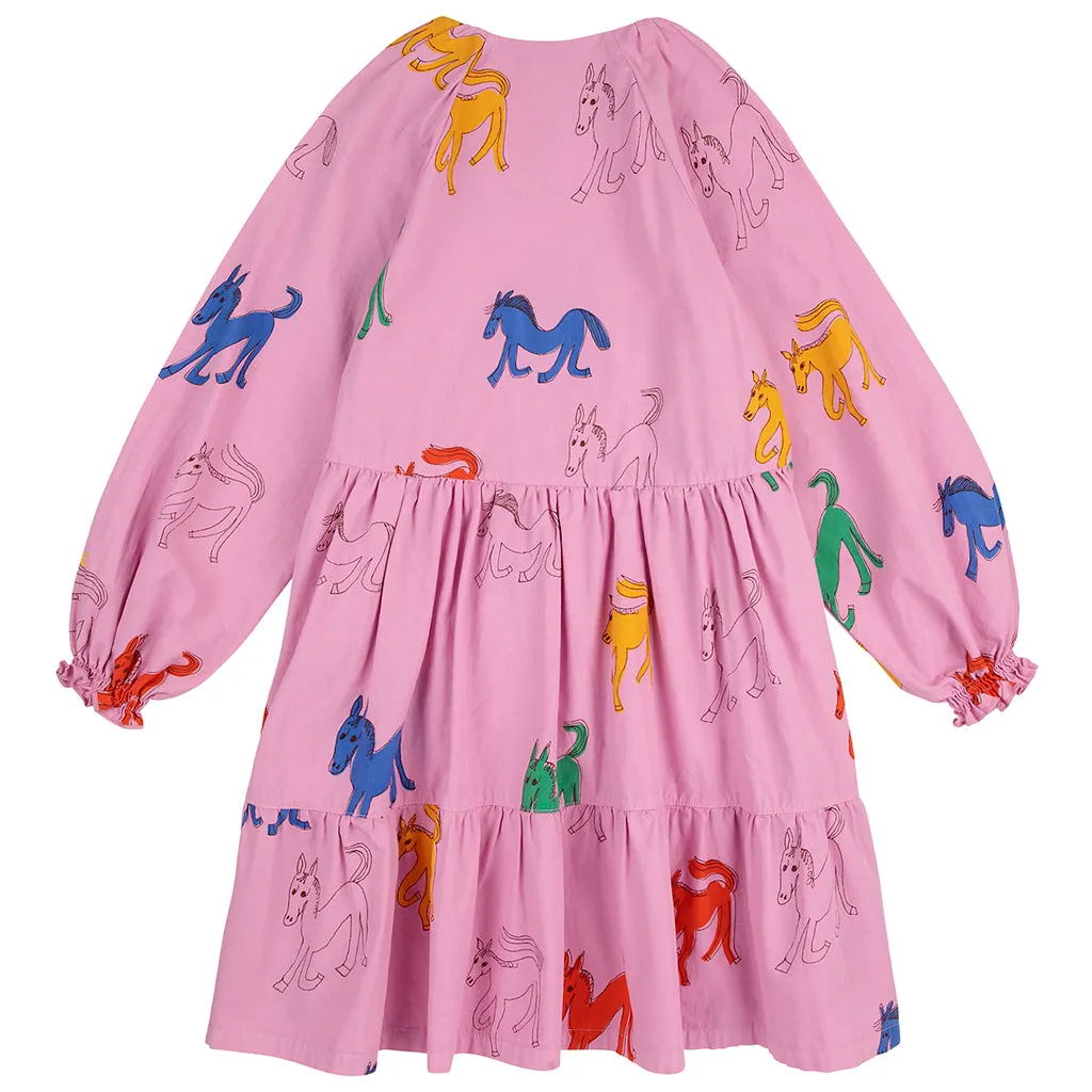 Bobo Choses Child Wonder Horse All Over Dress Pink