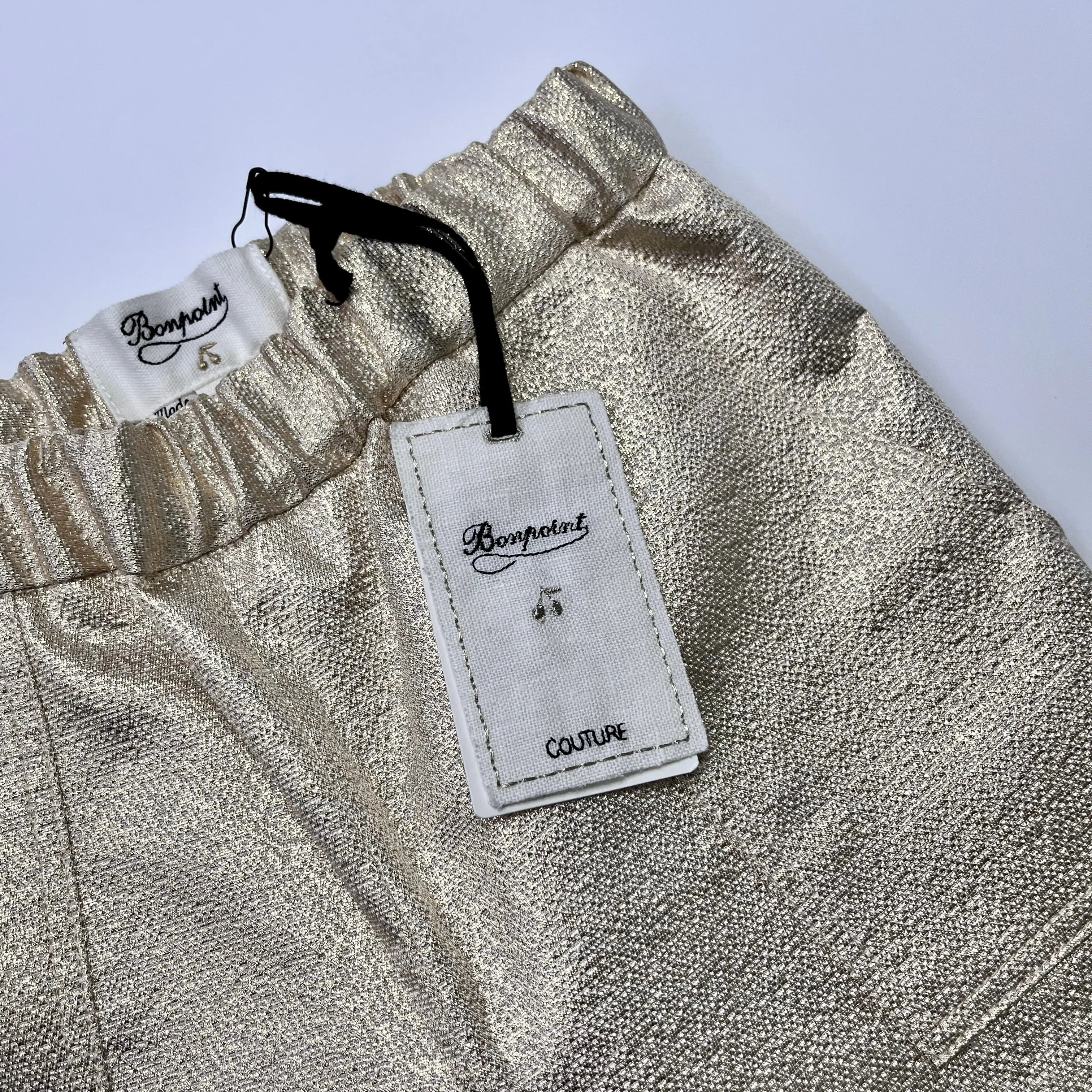 Bonpoint Gold Metallic Trousers 6 Years (Brand New)