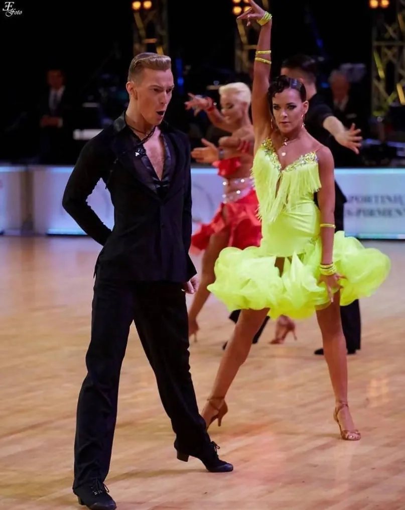 Bright Yellow Latin Dress