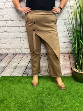 BRITNEY Button Asymmetric Flap Trouser