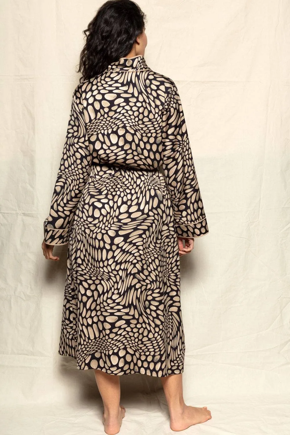 Carnaby Pebble Print Long Dressing Gown