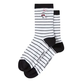 CLAUDIE PIERLOT Logo Striped Socks - DUAL-COLOR