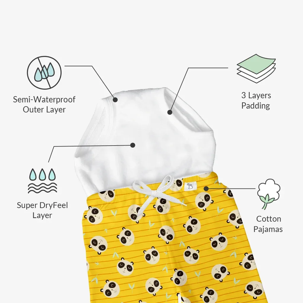 Diaper Pants with drawstring - Panda