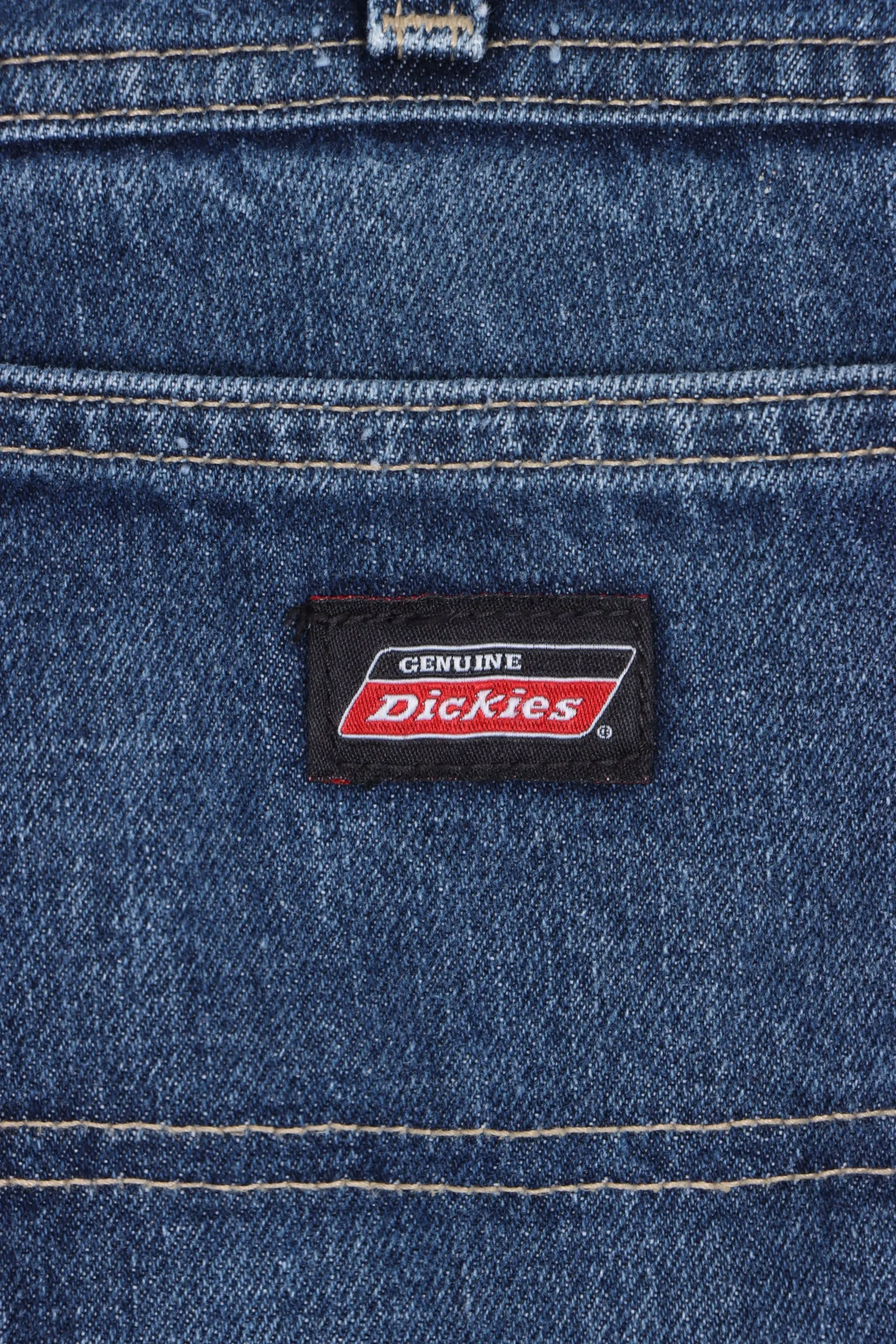 DICKIES Medium Wash Denim Carpenter Work Shorts (36)