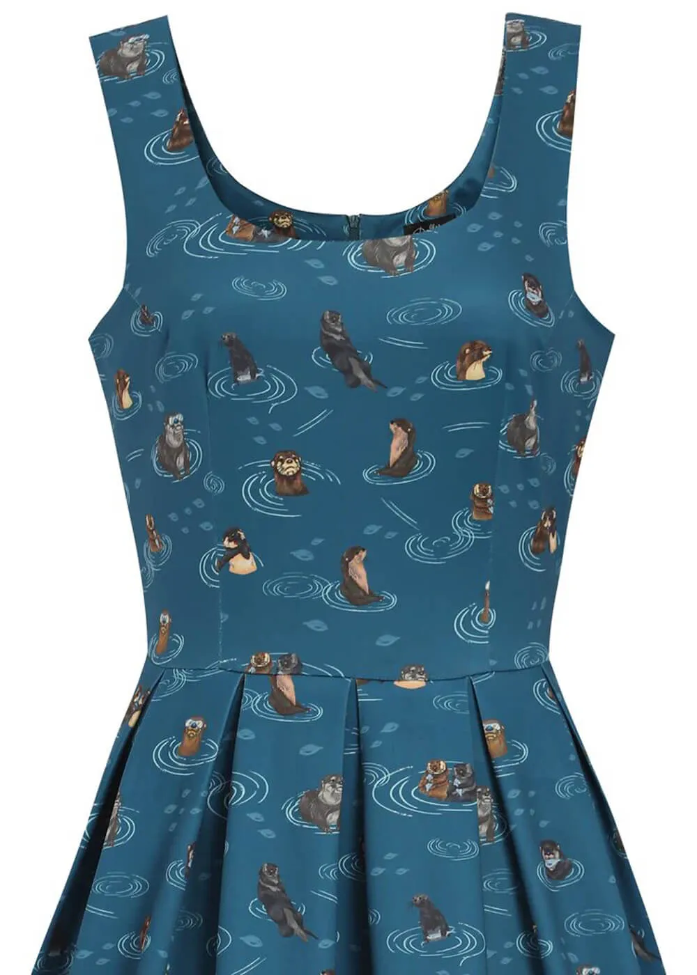 Dolly & Dotty Amanda Otter Family 50's Swing Dress in Blue