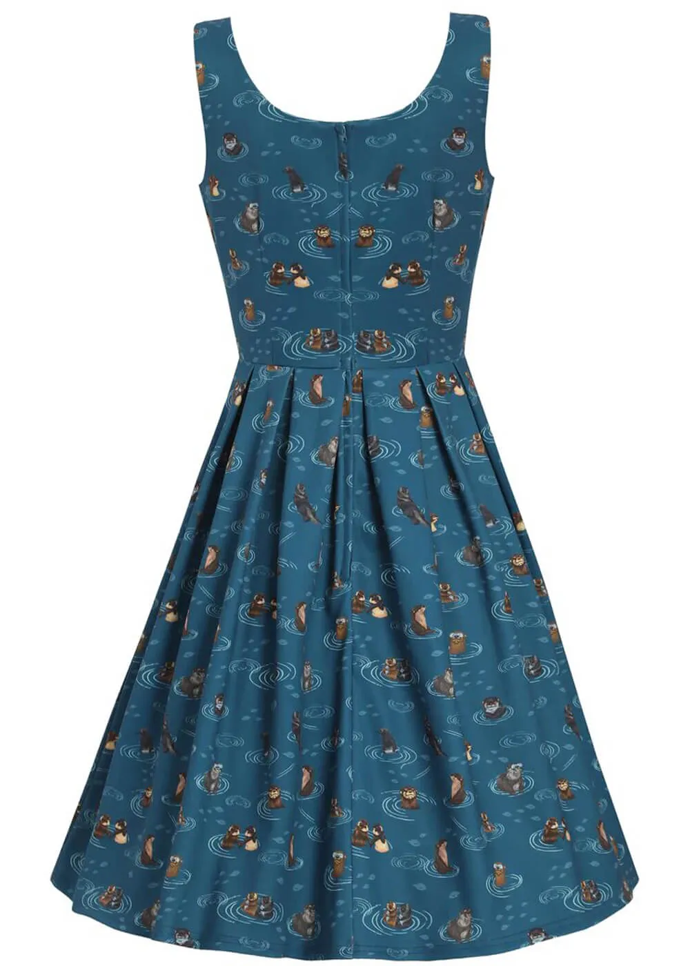 Dolly & Dotty Amanda Otter Family 50's Swing Dress in Blue