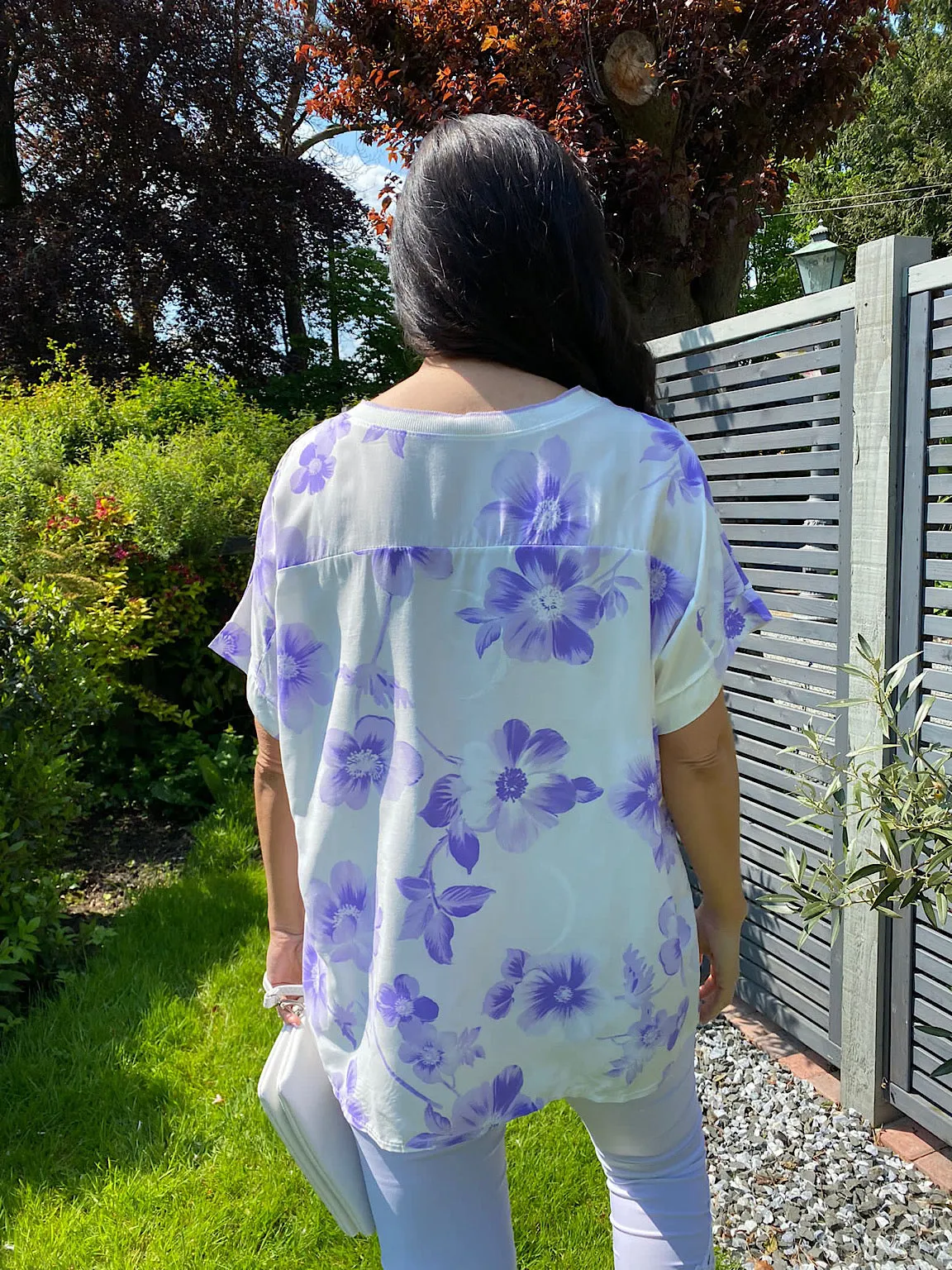 Elasticated Neck Floral Top Erin