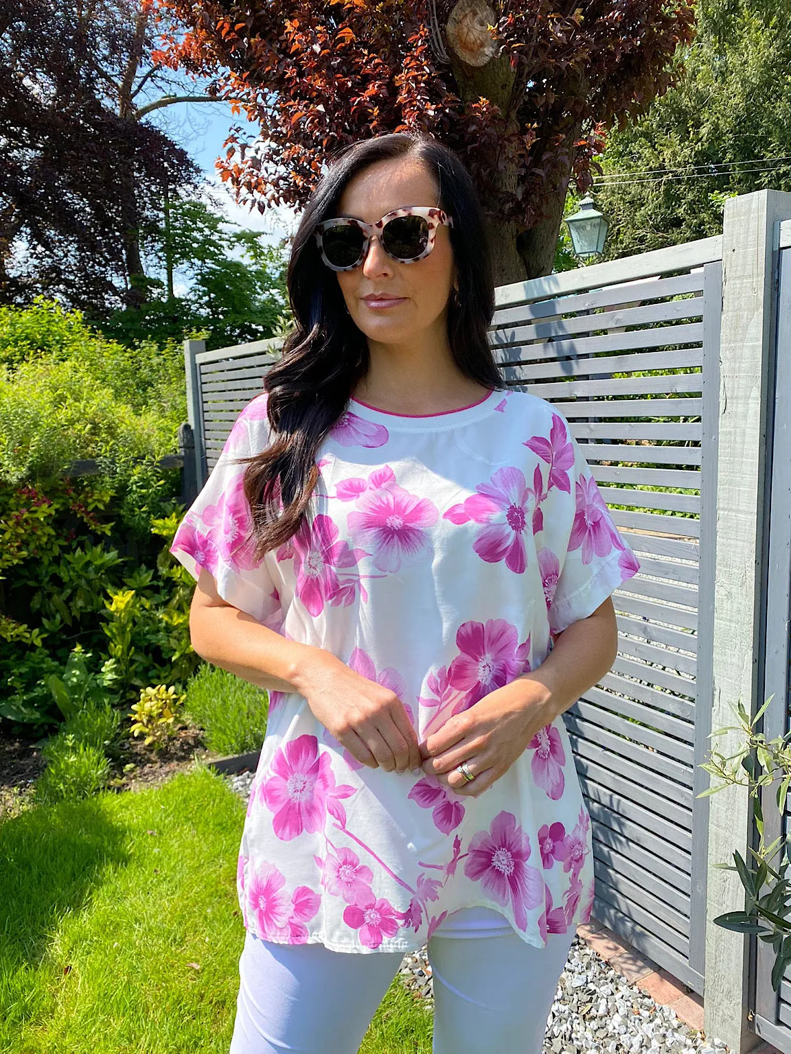 Elasticated Neck Floral Top Erin