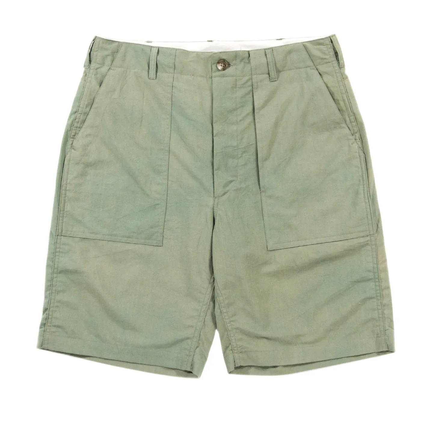 ENGINEERED GARMENTS FATIGUE SHORT OLIVE COTTON SHEETING