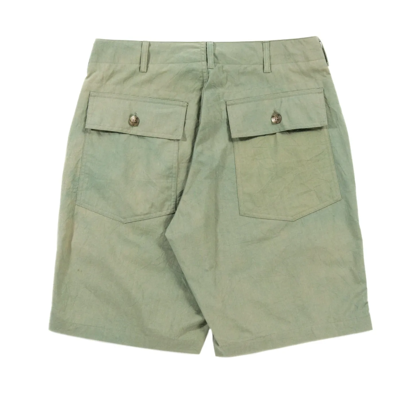 ENGINEERED GARMENTS FATIGUE SHORT OLIVE COTTON SHEETING