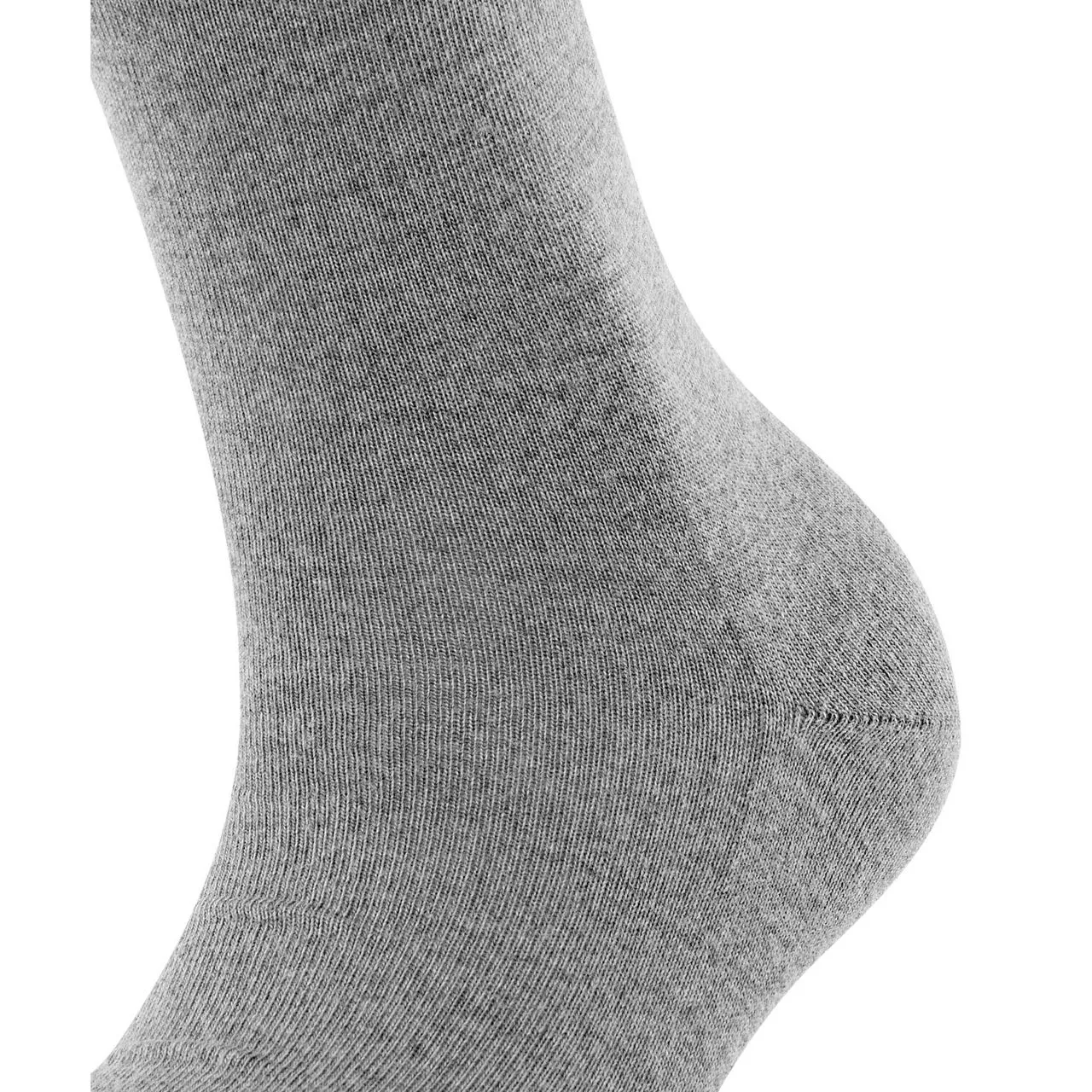 FALKE Soft Merino Crew Length Socks Light Grey Mel - Light Grey