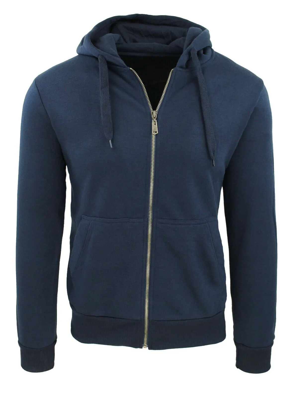 Felpa uomo con Zip blu scuro Maglione Cardigan Tuta sportiva con cappuccio