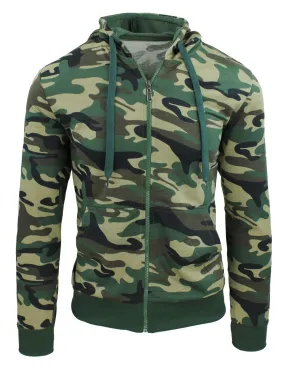 Felpa uomo Militare mimetica verde Maglia Cardigan Tuta in cotone con cappuccio