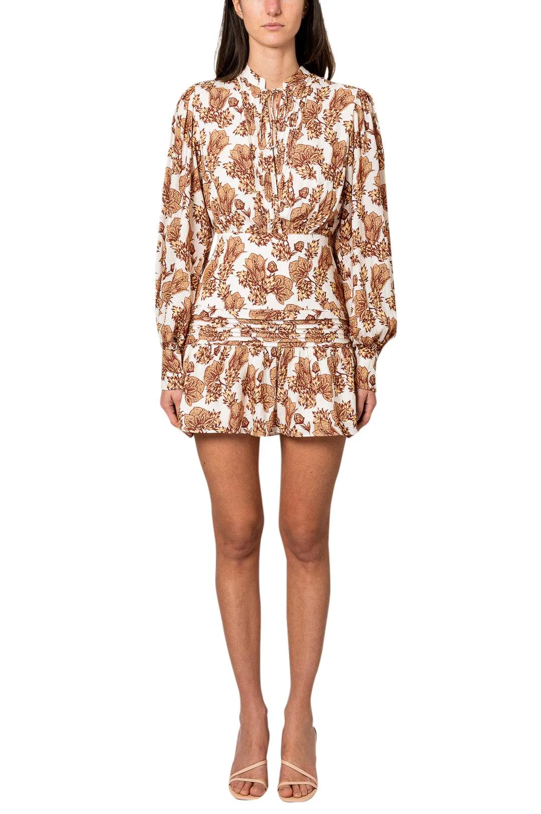 FLOWER PRINT MINI DRESS