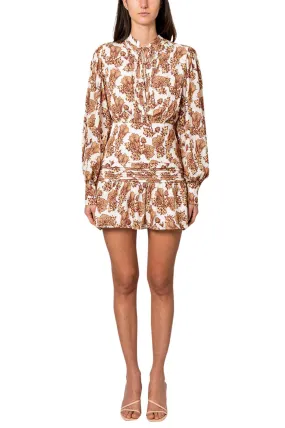 FLOWER PRINT MINI DRESS