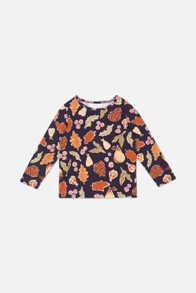 Forest Print Kids LS Jersey Tee