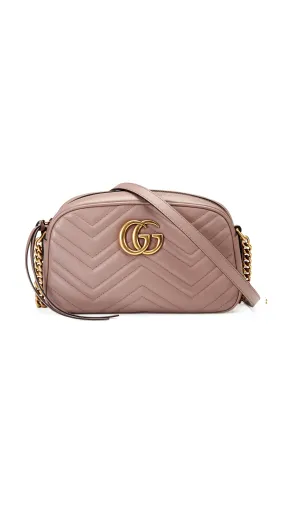 GG Marmont Small Matelassé Shoulder Bag - Dusty Pink