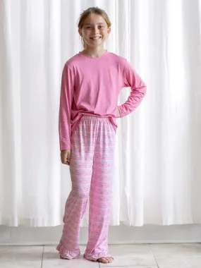 Girls Heart String Pajamas Set