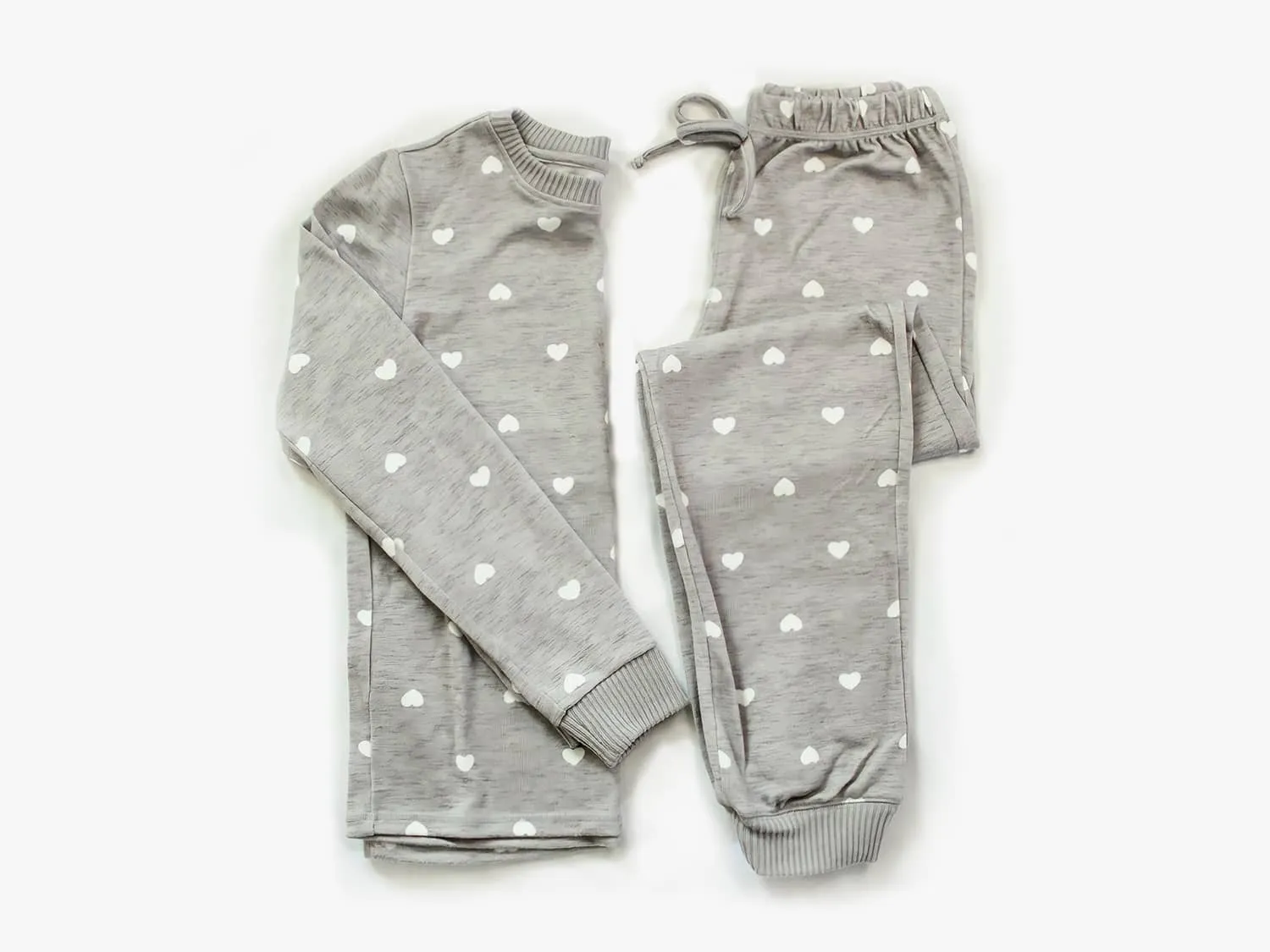 Gray Hearts Pajamas