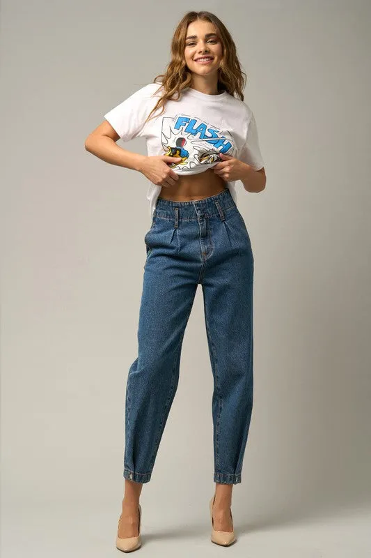 HIGH RISE BALLOON JEANS