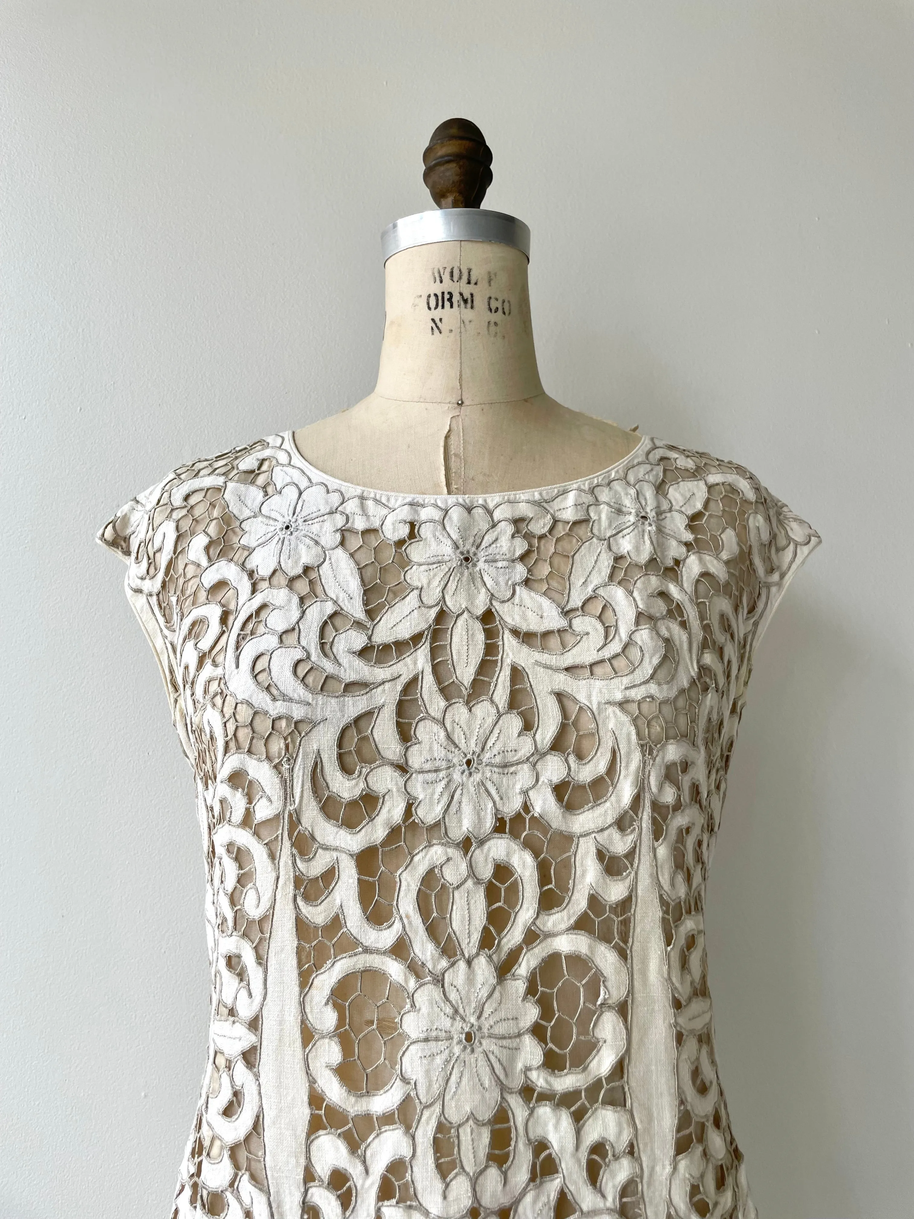 Irish Linen Cutout Dress | 1960s