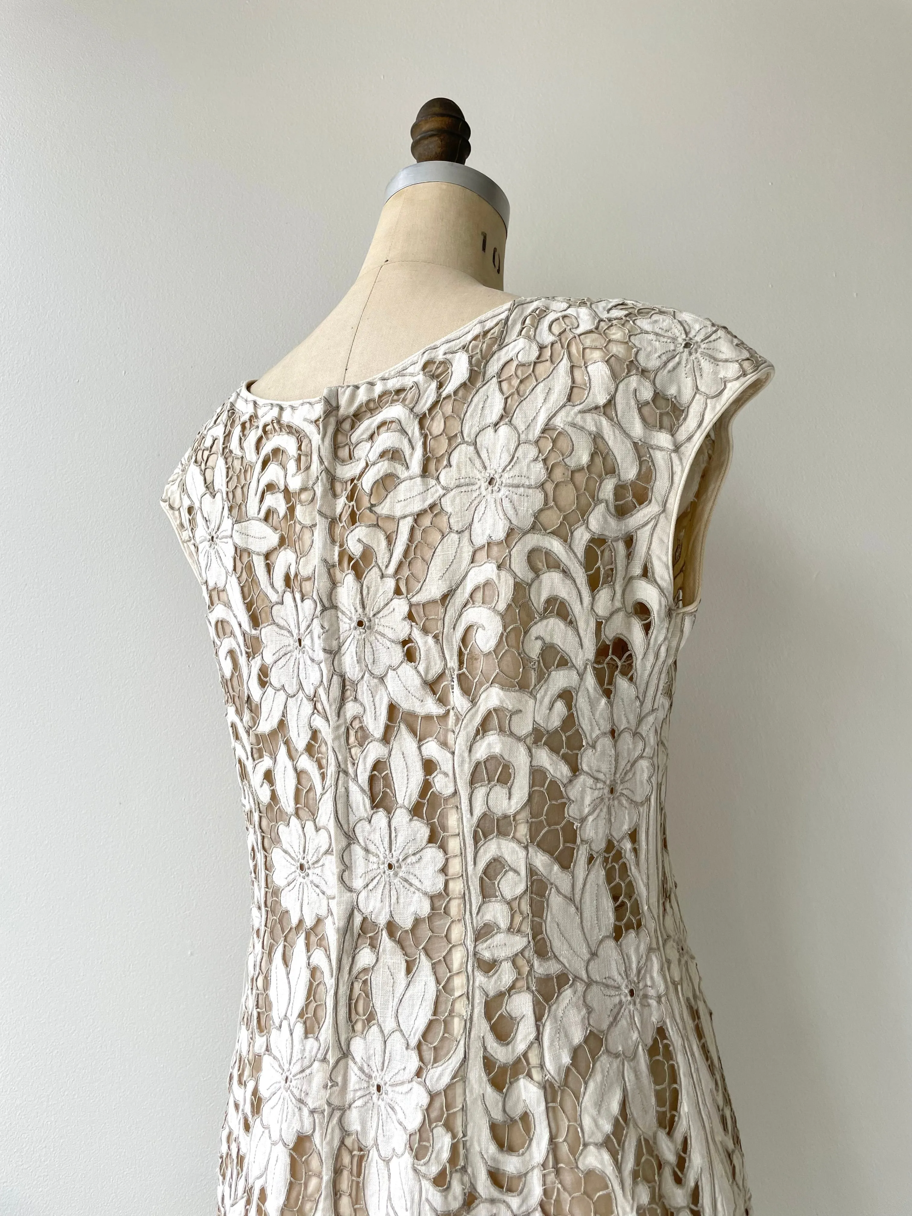 Irish Linen Cutout Dress | 1960s