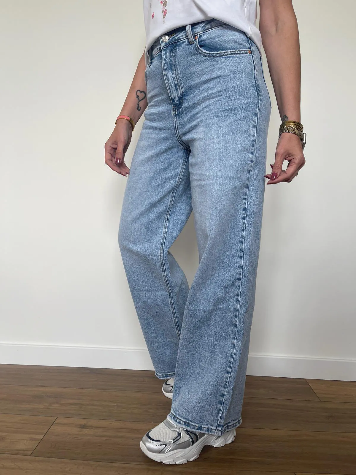 Jeans Palazzo Denim Chiaro