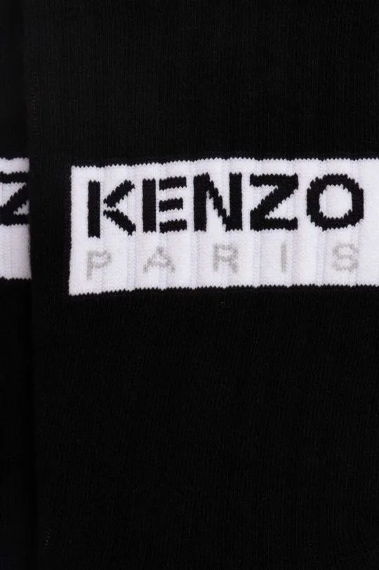 Kenzo socks Sports Cable Socks men's black color FE68SU131KSB.99J