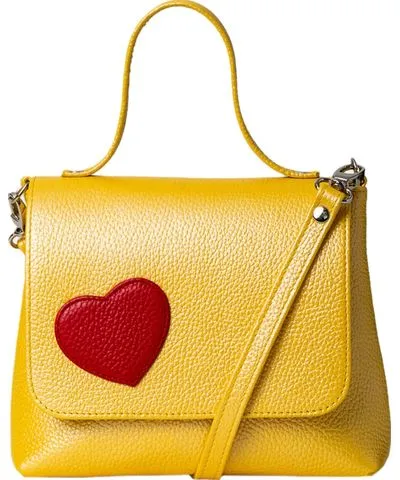 Laura Olaru Women's Yellow / Orange Yellow Mini Love Bag With Red Heart Attached