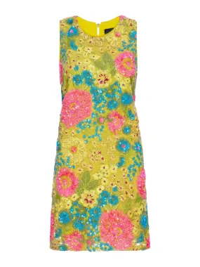 Le Superbe Day Shifter Dress in Ojai Flower Sequins