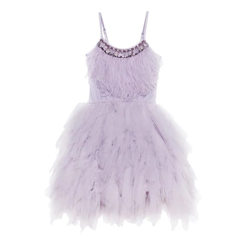 Little Princess Feathers And Ruffles Dress - Limited Edition - Priority Shipping