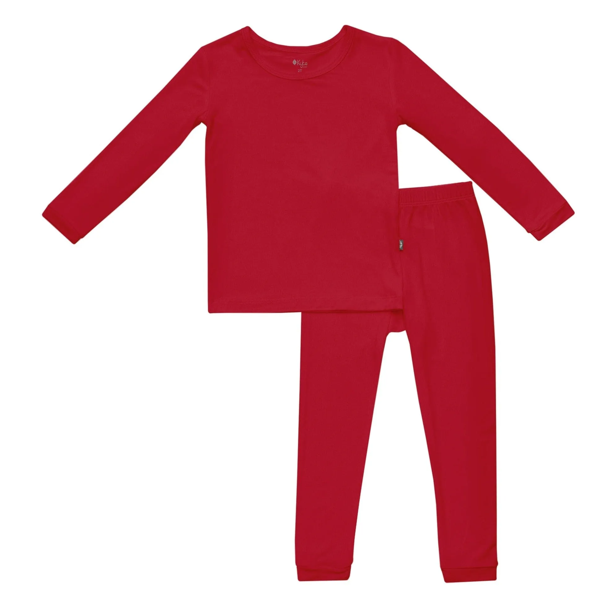 Long Sleeve Pajamas in Cardinal