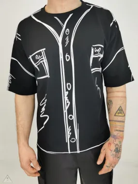 Maglia baseball nera