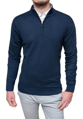 Maglione pullover uomo Diamond invernale blu cardigan golfino da S a 3XL