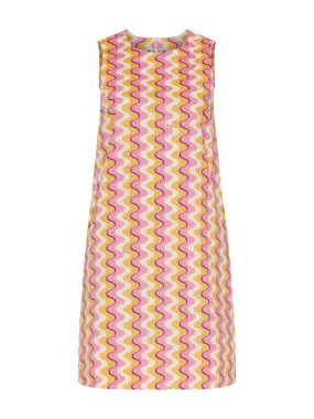 Marella Morina Swirl Print Shift Dress in Deep Rose