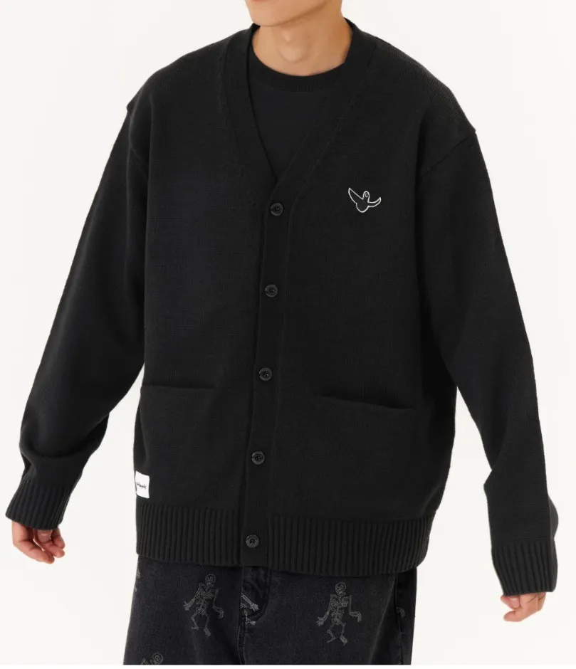 Mark Gonzales  |[MARK GONZALES] ★ANGEL WAPPEN OG V-NECK KNIT CARDIGAN