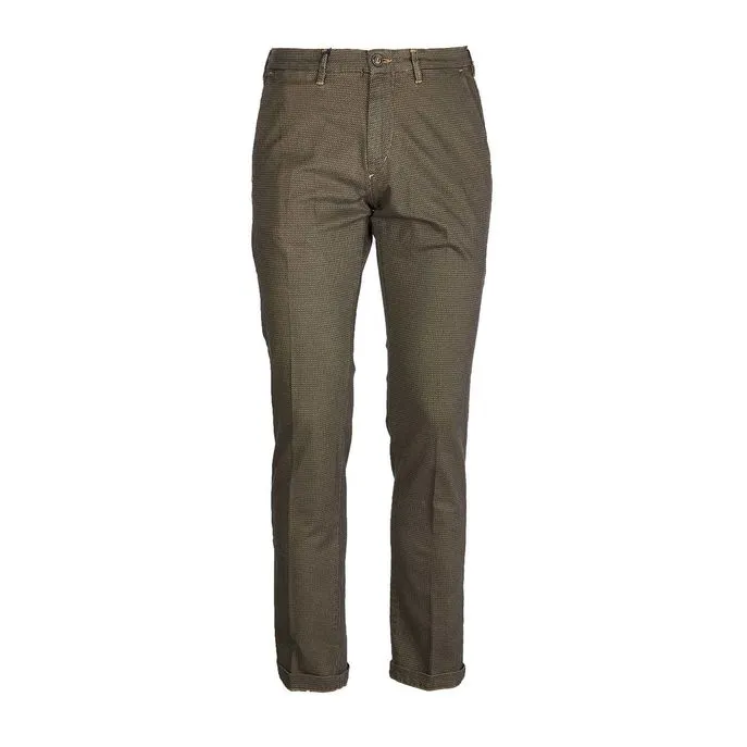 MICROPATTERN CHINO LENNY PANTS IN GABARDINE COTTON Man Military