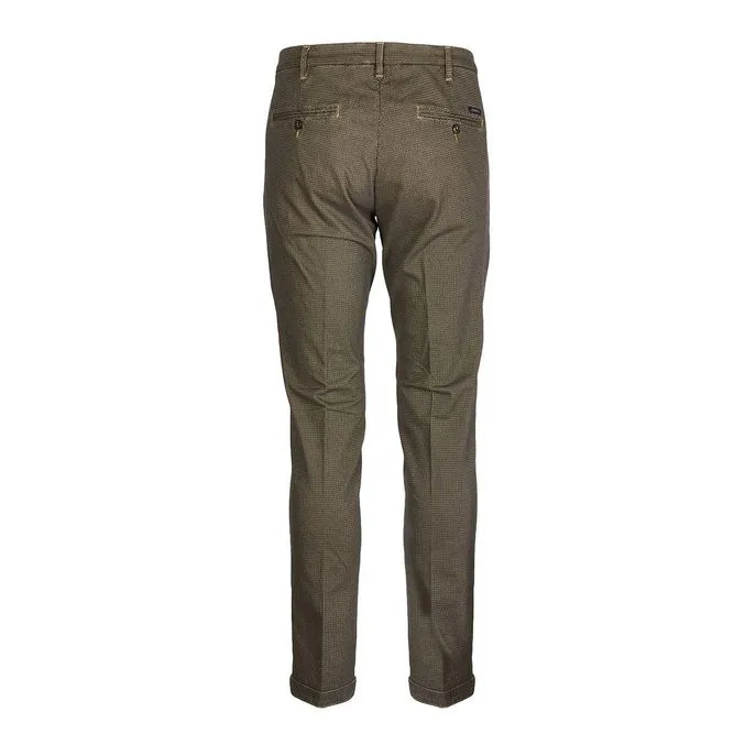 MICROPATTERN CHINO LENNY PANTS IN GABARDINE COTTON Man Military