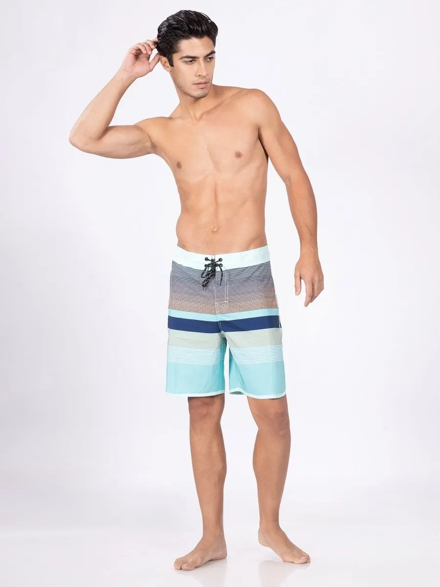 Mid-Rise Mint Quick Dry Swim Shorts Men