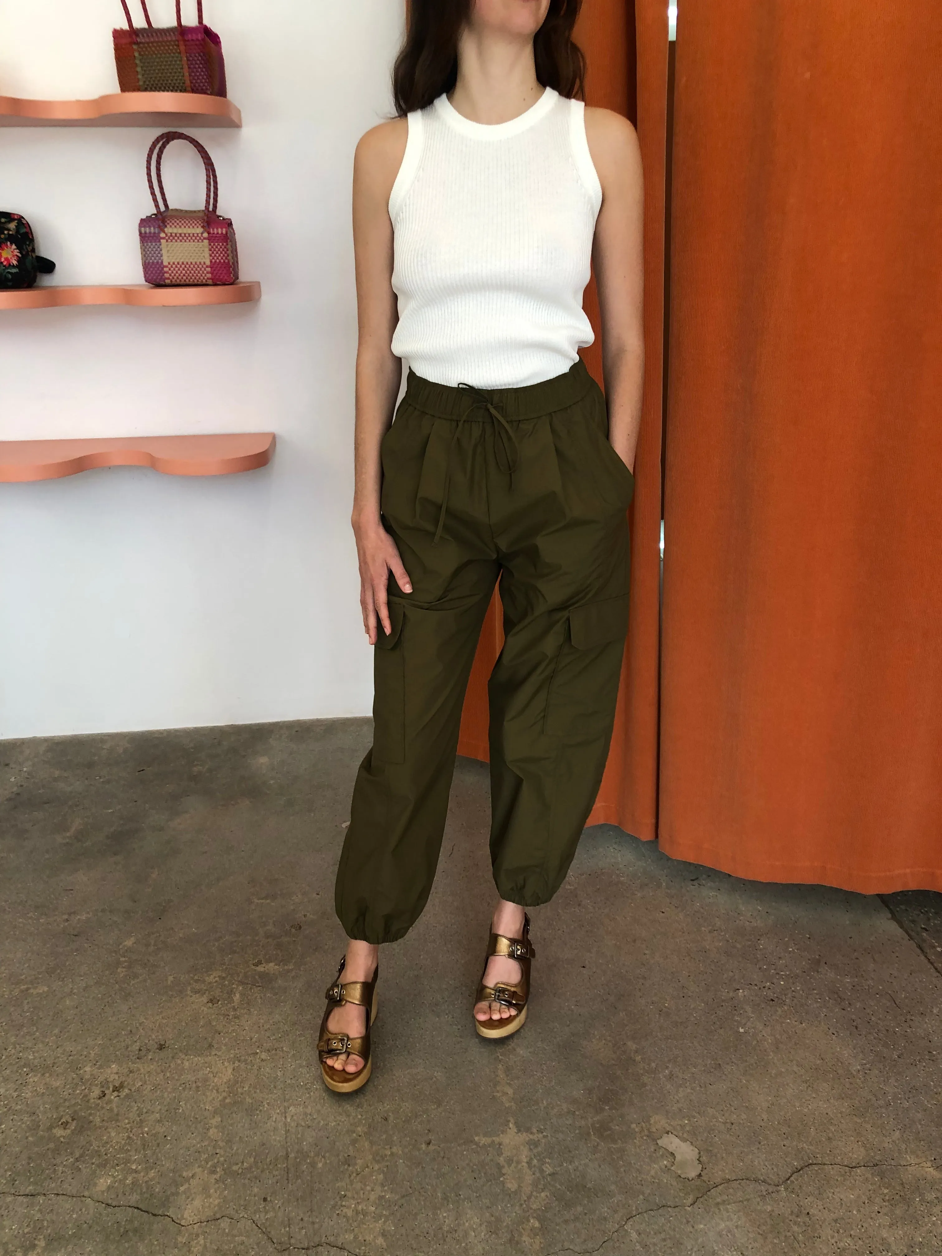 Mijeong Park Cargo Pants Olive