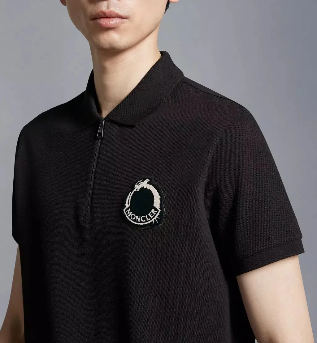 MONCLER  |Blended Fabrics Plain Cotton Short Sleeves Logo