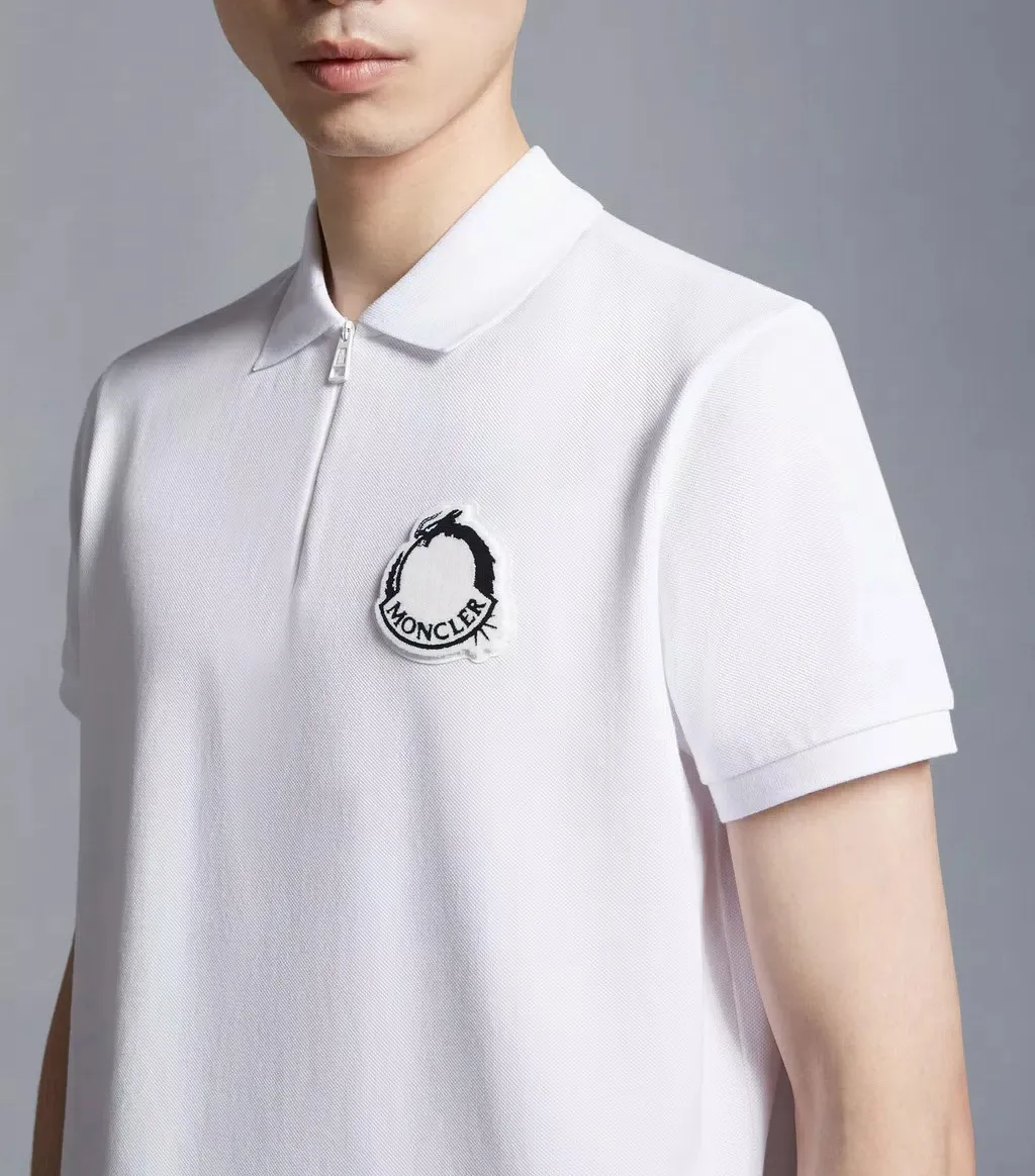 MONCLER  |Blended Fabrics Plain Cotton Short Sleeves Logo