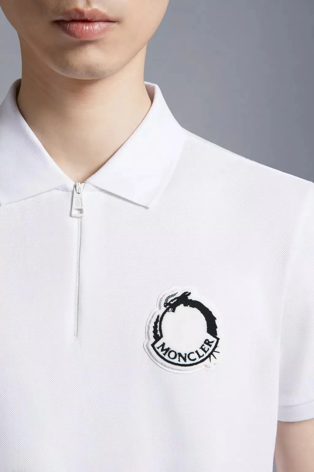 MONCLER  |Blended Fabrics Plain Cotton Short Sleeves Logo