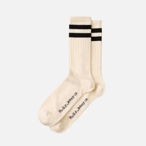 NUDIE JEANS - Amundsson Sport Socks  - Off White